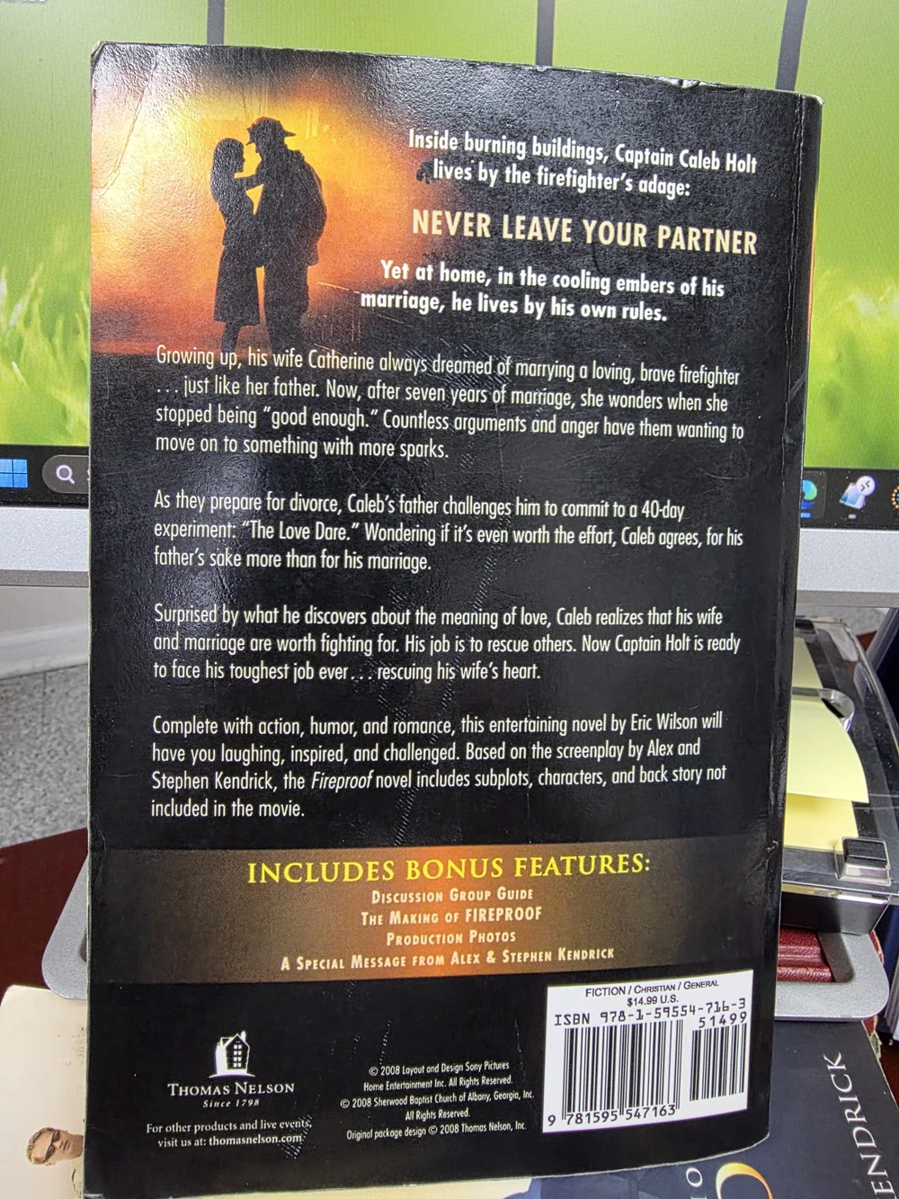 Fireproof Novelization by Eric Wilson - Paperback (Creators of Facing the Giants